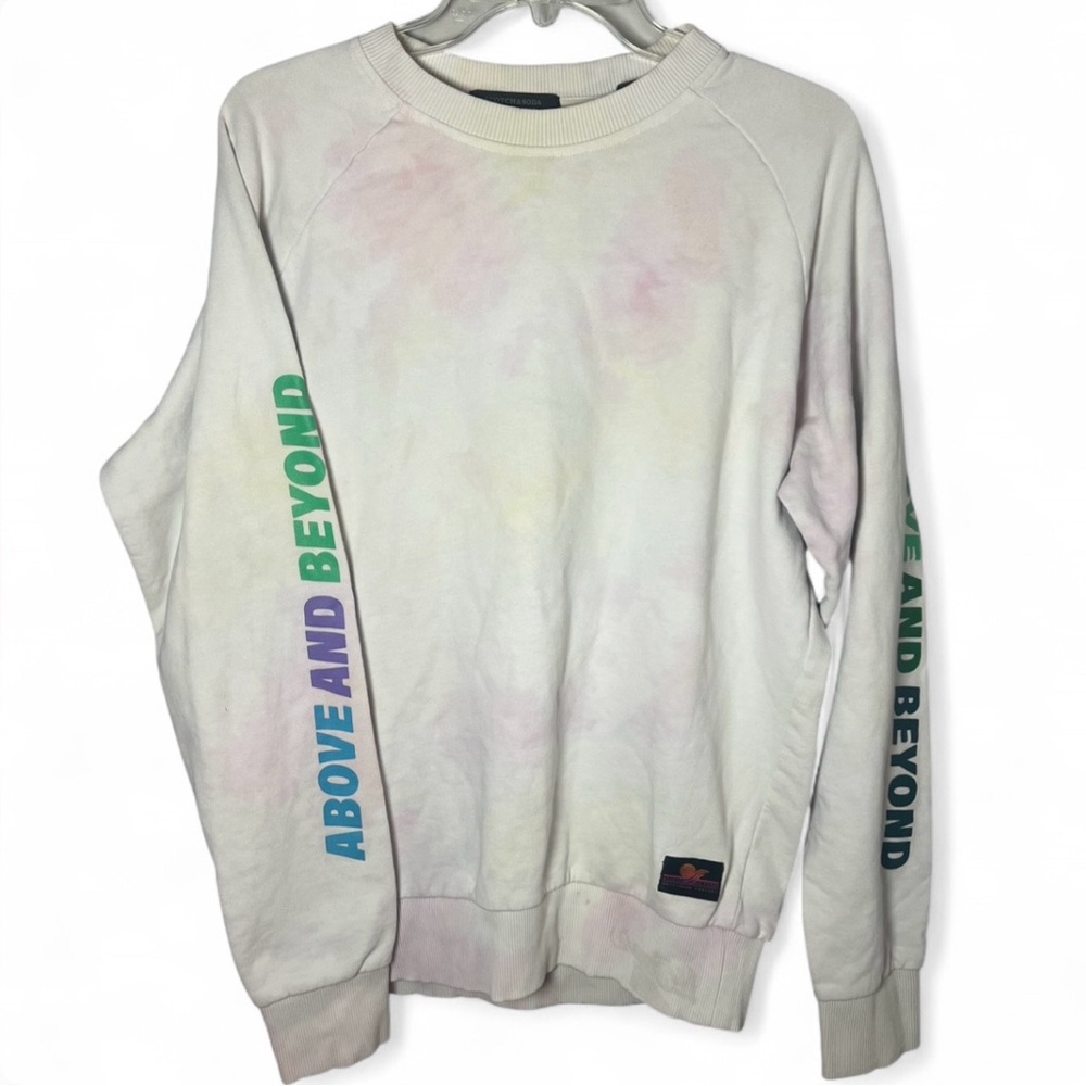 Scotch And Soda Above And Beyond Tie Dye Crewneck Cotton Sweatshirt Size M